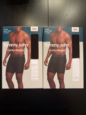 Tommy John Cotton Basics Boxer Brief Bundle of 2 (4 Total) Size XXL 8” NIB
